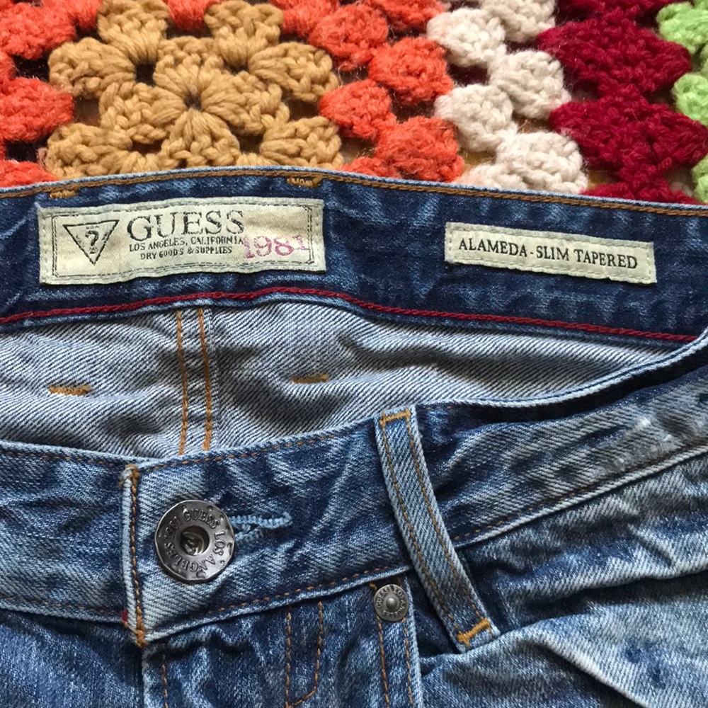 VINTAGE GUESS alameda-slim tapered  jeans - Picture 3 of 11